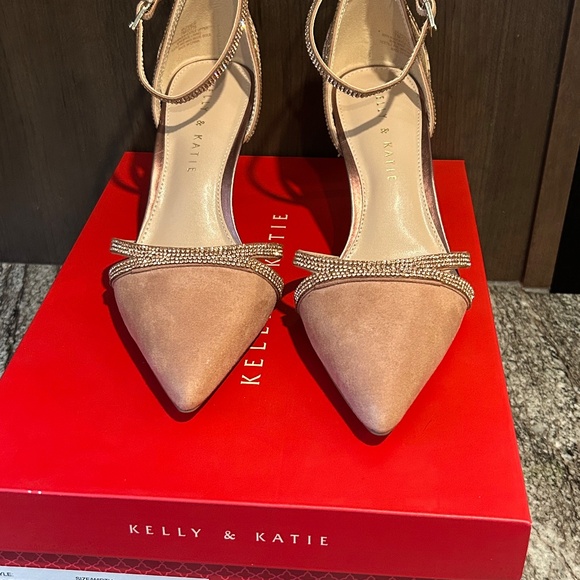Kelly & Katie Shoes - Women's Kelly & Katie Zadie Smokey Rose Snake Stiletto Ankle Strap Shoe